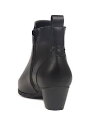 Pavers Black Block Heeled Ankle Boots - Image 3 of 5