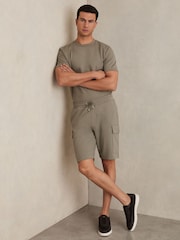 Reiss Sage Green Oliver Interlock Cargo Shorts - Image 1 of 6