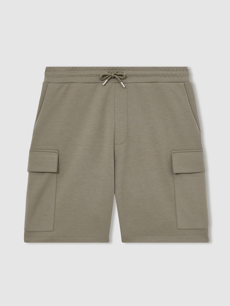 Reiss Sage Green Oliver Interlock Cargo Shorts - Image 2 of 6