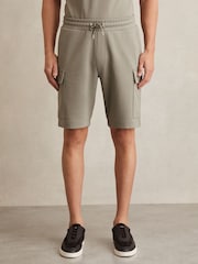 Reiss Sage Green Oliver Interlock Cargo Shorts - Image 3 of 6