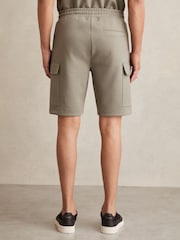 Reiss Sage Green Oliver Interlock Cargo Shorts - Image 5 of 6
