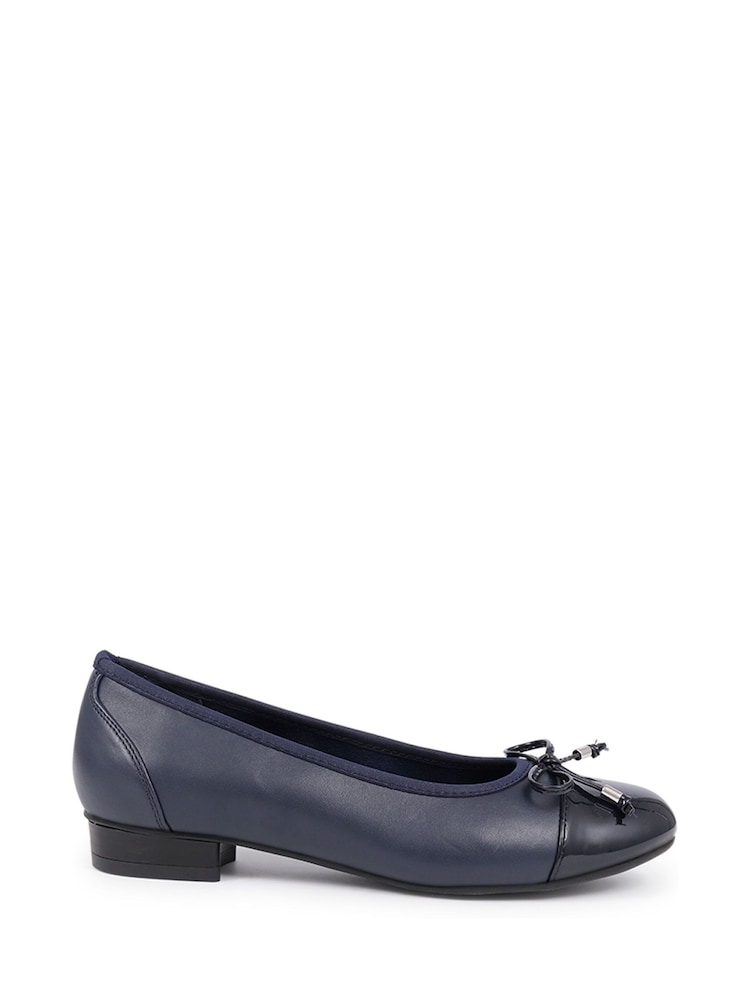 Pavers Blue Flats Ballet Pumps - Image 1 of 5