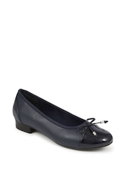 Pavers Blue Flats Ballet Pumps - Image 2 of 5
