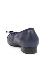 Pavers Blue Flats Ballet Pumps - Image 3 of 5