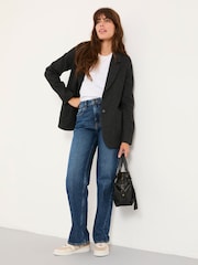 FatFace Etta Charcoal Grey Blazer - Image 3 of 6