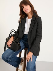 FatFace Etta Charcoal Grey Blazer - Image 5 of 6