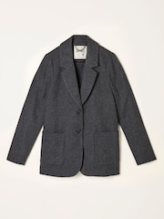 FatFace Etta Charcoal Grey Blazer - Image 6 of 6