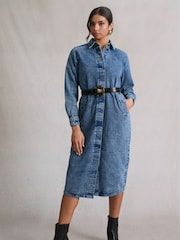 Hay Life Blue The Super 100% Cotton Shacket - Image 1 of 4