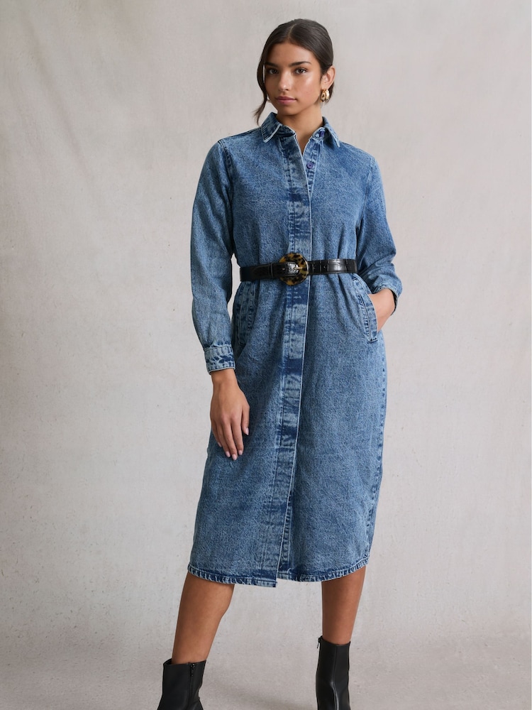 Hay Life Blue The Super 100% Cotton Shacket - Image 1 of 4