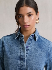 Hay Life Blue The Super 100% Cotton Shacket - Image 3 of 4