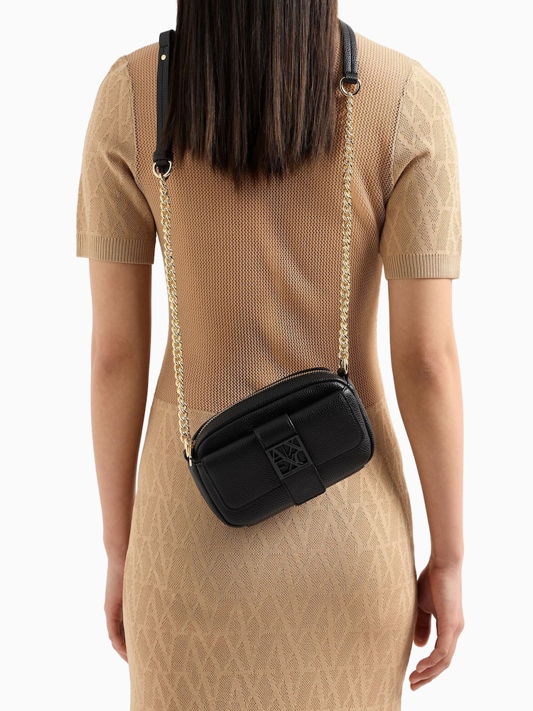 Armani Exchange Logo Messenger Black Bag - Image 8 of 8 Armani Exchange Logo Messenger Black Bag - Image 8 of 8