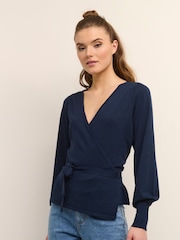 Kaffe Anno Astrid Wrap Cardigan - Image 2 of 5
