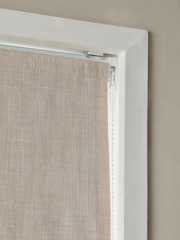 Natural Textured Tassel Edge Ready Made Blackout Roman Blind - Image 7 of 8