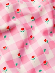Angels By Accessorize Pink Girls Strawberry Print Swimsuit - Image 3 of 3