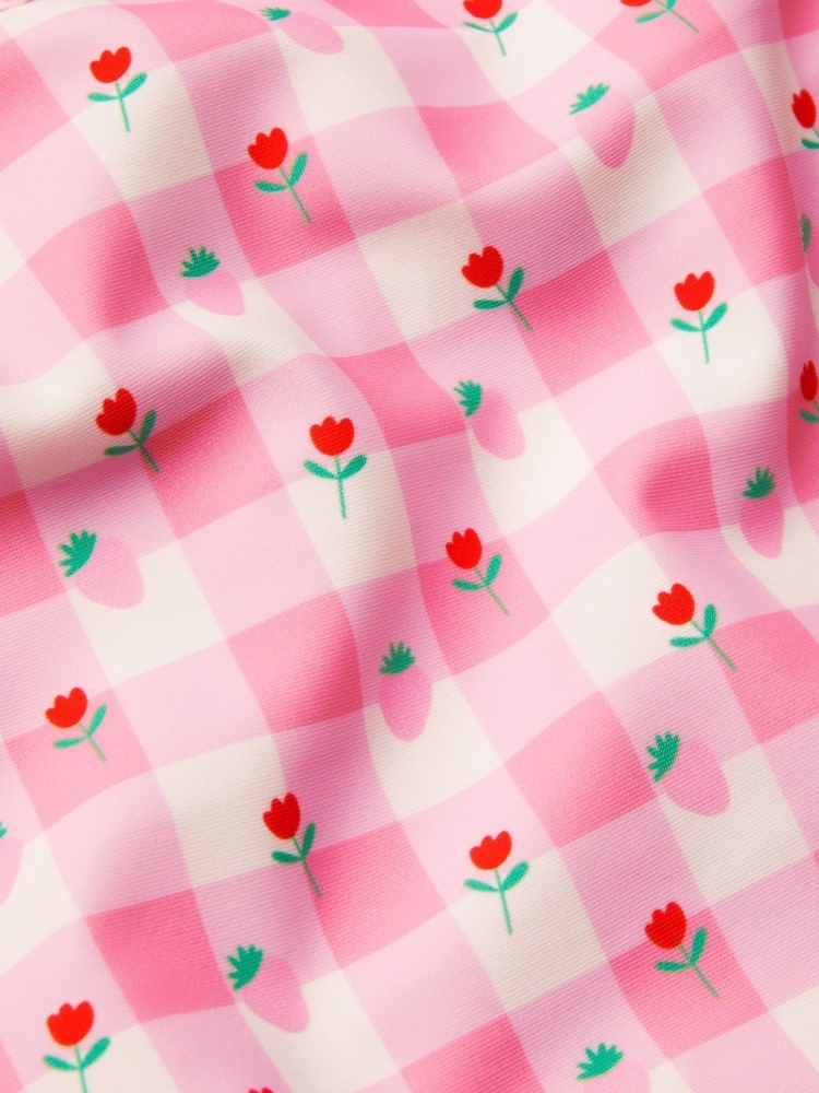 Angels By Accessorize Pink Girls Strawberry Print Swimsuit - Image 3 of 3