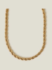 Accessorize 14ct Chunky Rope Chain Necklace - Imagen 1 de 2