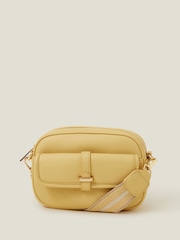 Accessorize Yellow Camera Webbing Strap Cross-Body Bag - Image 1 of 2