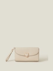 Accessorize Cream Heart Clutch Bag - Image 2 of 2