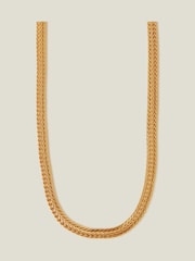 Accessorize Gold Tone 14ct Chunky Weave Chain Necklace - Image 1 of 2