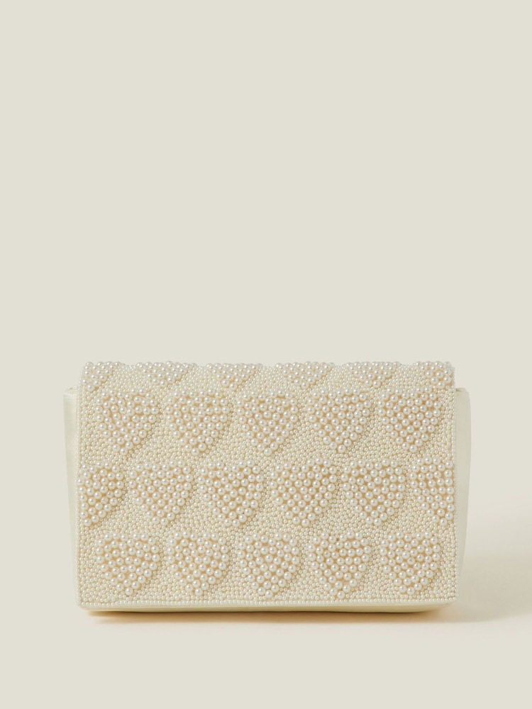 Accessorize Braut-Clutch mit Perlenherz - Bild 1 von 4