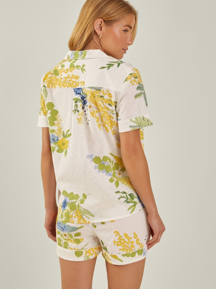 Accessorize Mimosa Floral Print 100% Cotton Pyjamas Set - Image 2 of 4