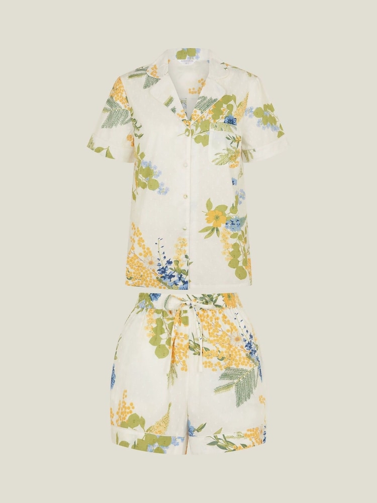 Accessorize Mimosa Floral Print 100% Cotton Pyjamas Set - Image 4 of 4