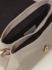 Accessorize Nude Leather Metal Bar Cross-Body Bag - Image 3 of 4