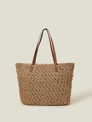 Accessorize Raffia bohemski velika/vrečasta torba Torba - Slika 1 iz 2