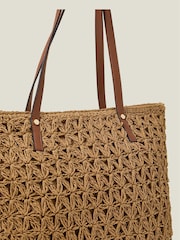 Accessorize Raffia bohemski velika/vrečasta torba Torba - Slika 2 iz 2