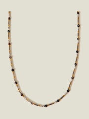 Accessorize Gold 14ct Plated Stainless Steel Mix Bead Necklace - Image 1 of 1