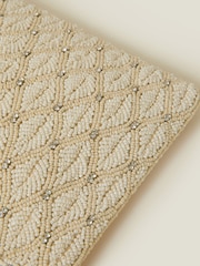 Accessorize Natural Bridal Embellished Zip Clutch Bag - Image 3 of 4