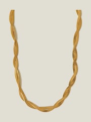 Accessorize 14ct prevlečena zasukana omega verižica ogrlica - Slika 1 iz 2