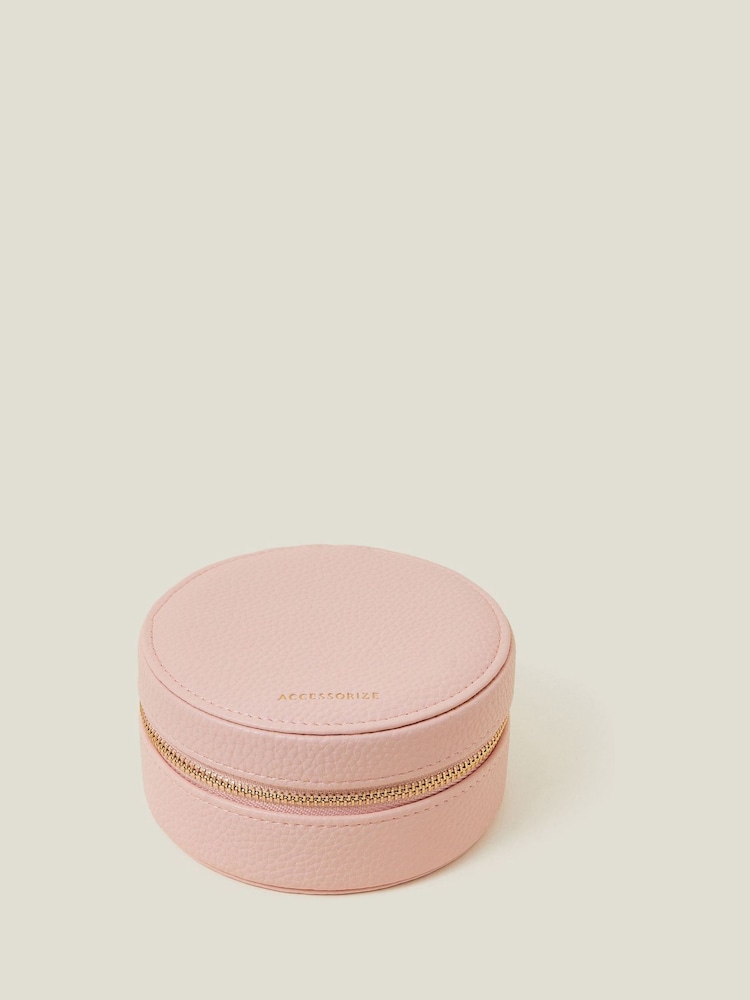 Accessorize Pink Medium Round Jewellery Box - Image 1 of 2