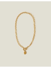 Accessorize Gold 14ct Plated T-Bar Star Pendant Necklace - Image 2 of 2