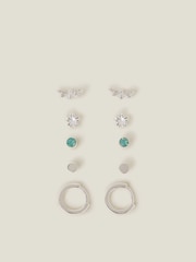 Accessorize Silver Sterling Plated Bee Stud and Hoop Earrings 5 Pack - Image 2 of 3