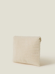 Accessorize Natural Bridal Pearl Envelope Clutch Bag - Image 2 of 4