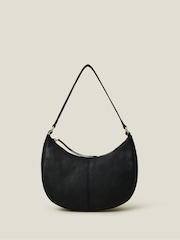 Accessorize Black Leather Scoop Shoulder Bag - Image 1 of 2