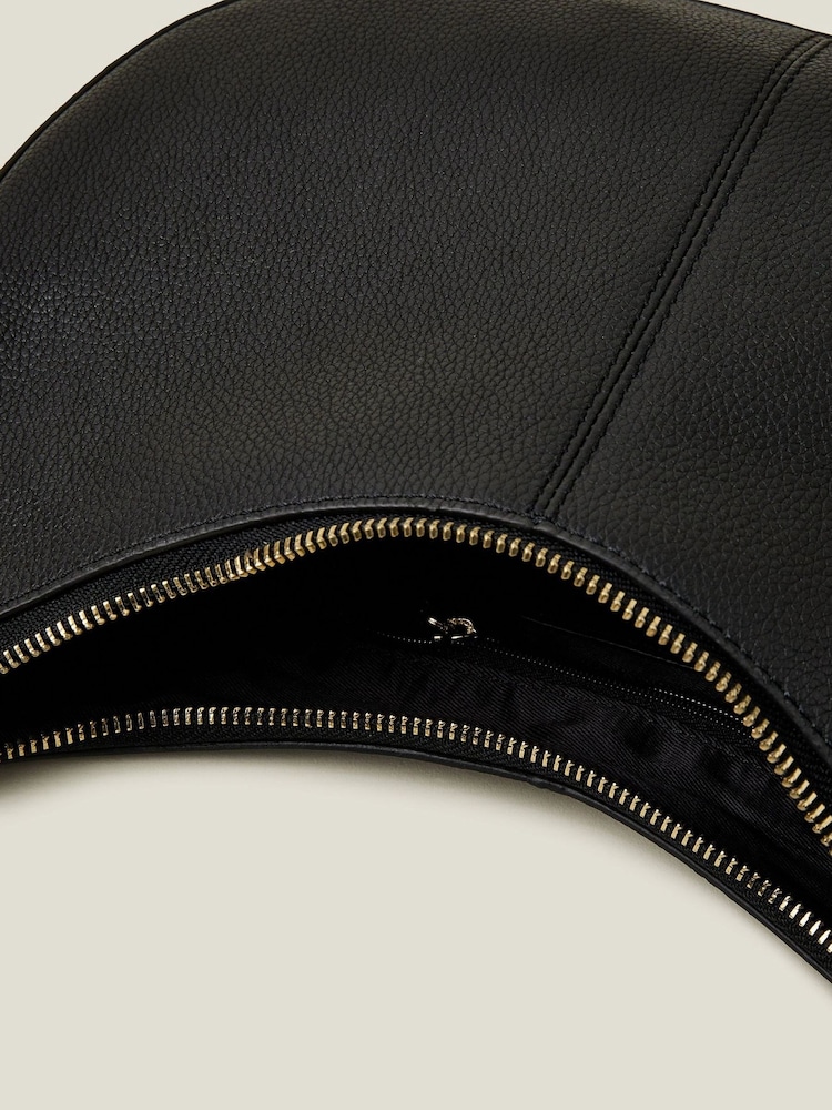 Accessorize Black Leather Scoop Shoulder Bag - Image 2 of 2