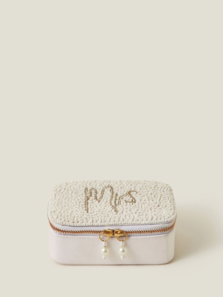 Accessorize Natural Bridal Mrs Jewellery Box - Image 1 of 2