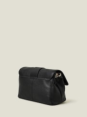 Accessorize Black Leather Metal Bar Cross-Body Bag - Image 2 of 4
