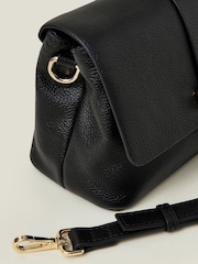 Accessorize Black Leather Metal Bar Cross-Body Bag - Image 3 of 4