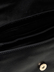 Accessorize Black Leather Metal Bar Cross-Body Bag - Image 4 of 4