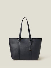 Accessorize Blue Faux Leather Tote Bag - Image 1 of 2