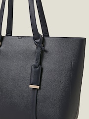 Accessorize Blue Faux Leather Tote Bag - Image 2 of 2