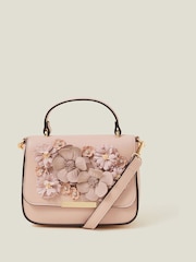 Accessorize Nude 3D Flower Top Handle Bag - Image 1 of 2
