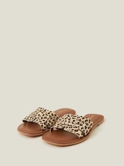 Accessorize Animal Cut-Out Leopard Print Slide Sandals - Image 2 of 4