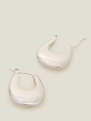 Accessorize Sterling Plated Horseshoe Hoop Earrings - 圖片 1/1