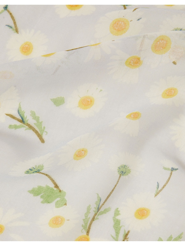 Accessorize Blue Lightweight Daisy Print Scarf - Image 2 of 2