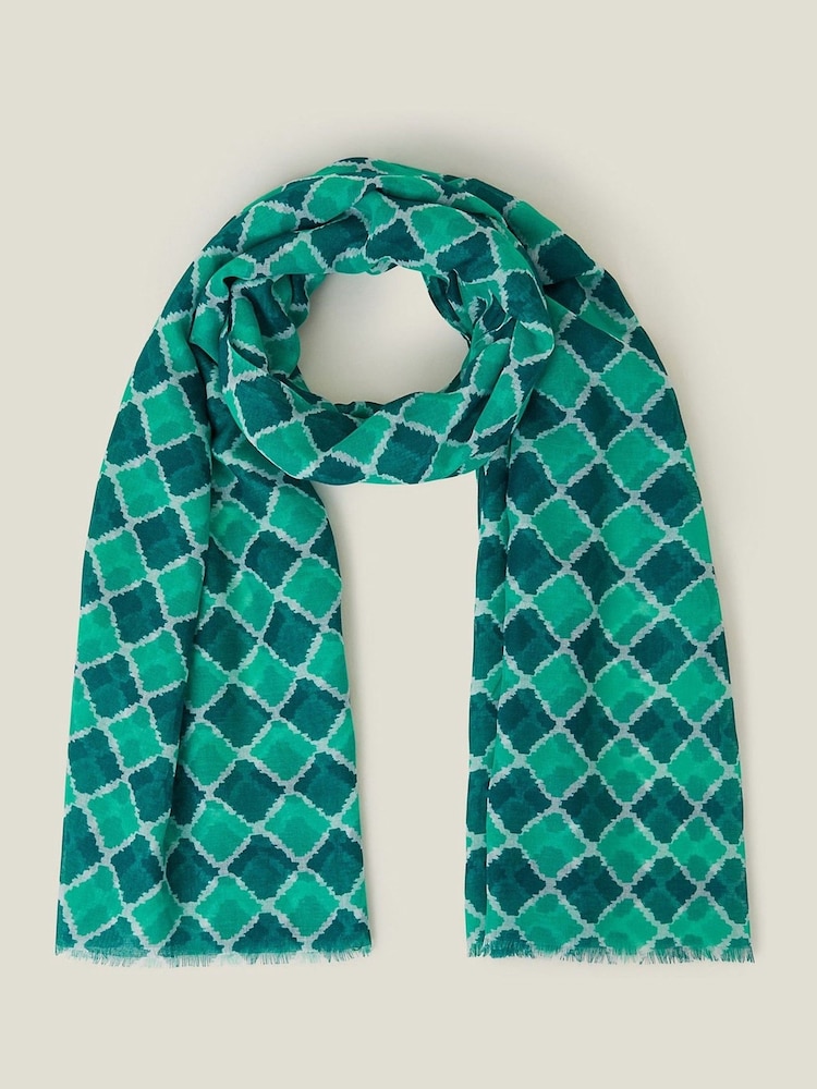 Accessorize Lahka Tile potisk; vzorec šal; ruta - Slika 1 iz 2