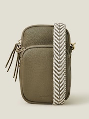 Accessorize Green Webbing Strap Phone Bag - Image 1 of 2